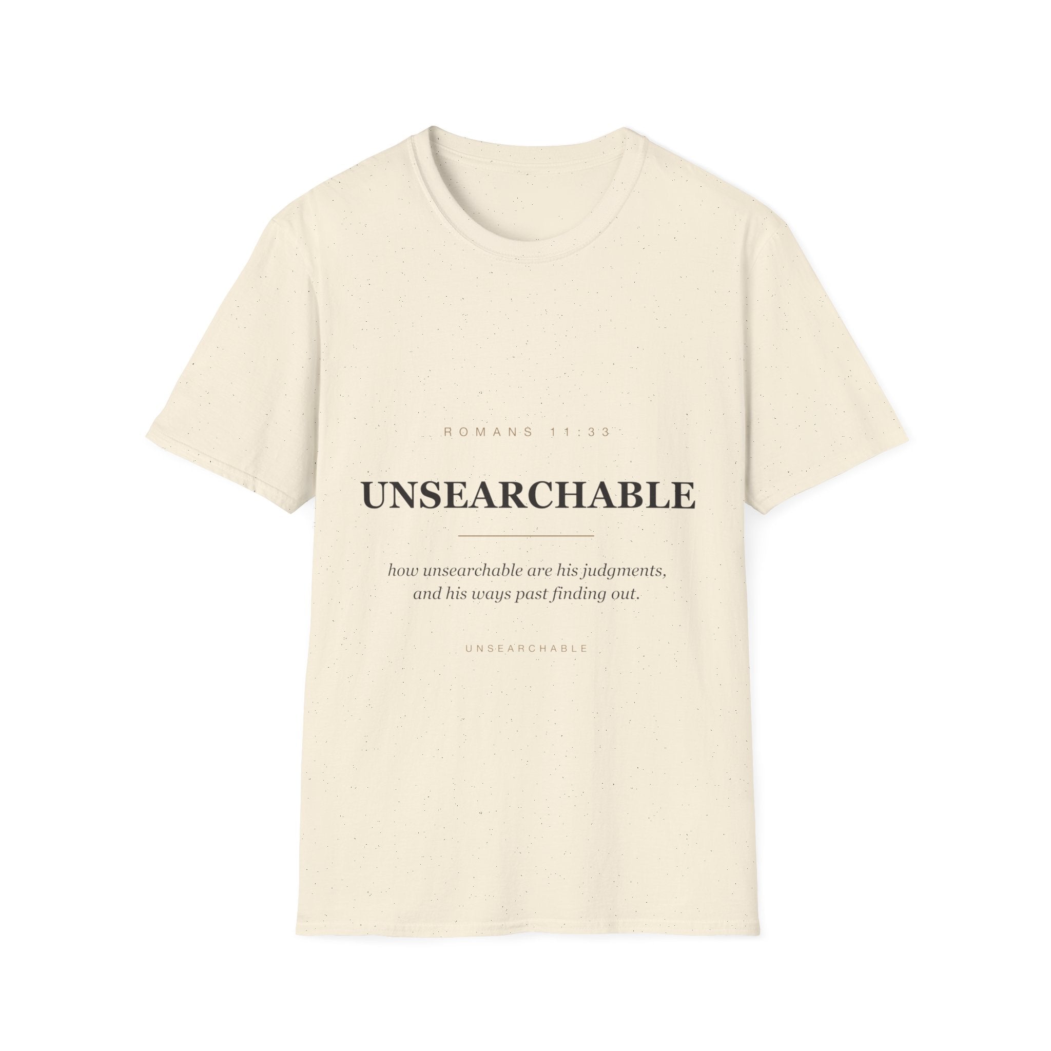Unsearchable — Romans 11:33 Faith Tee (KJV)