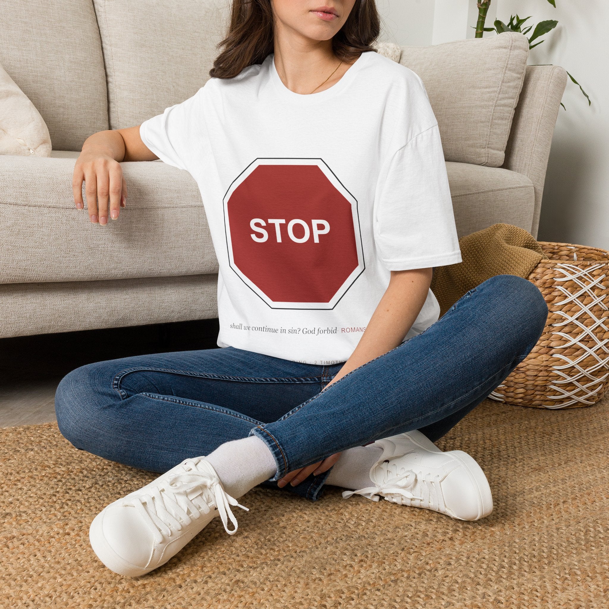 STOP — God Forbid Tee (Rom 6:1-2)
