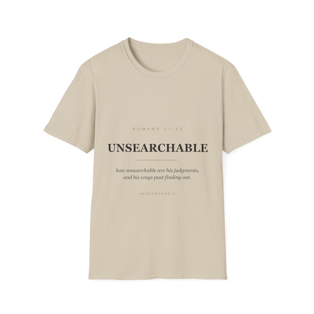 Unsearchable — Romans 11:33 Faith Tee (KJV)