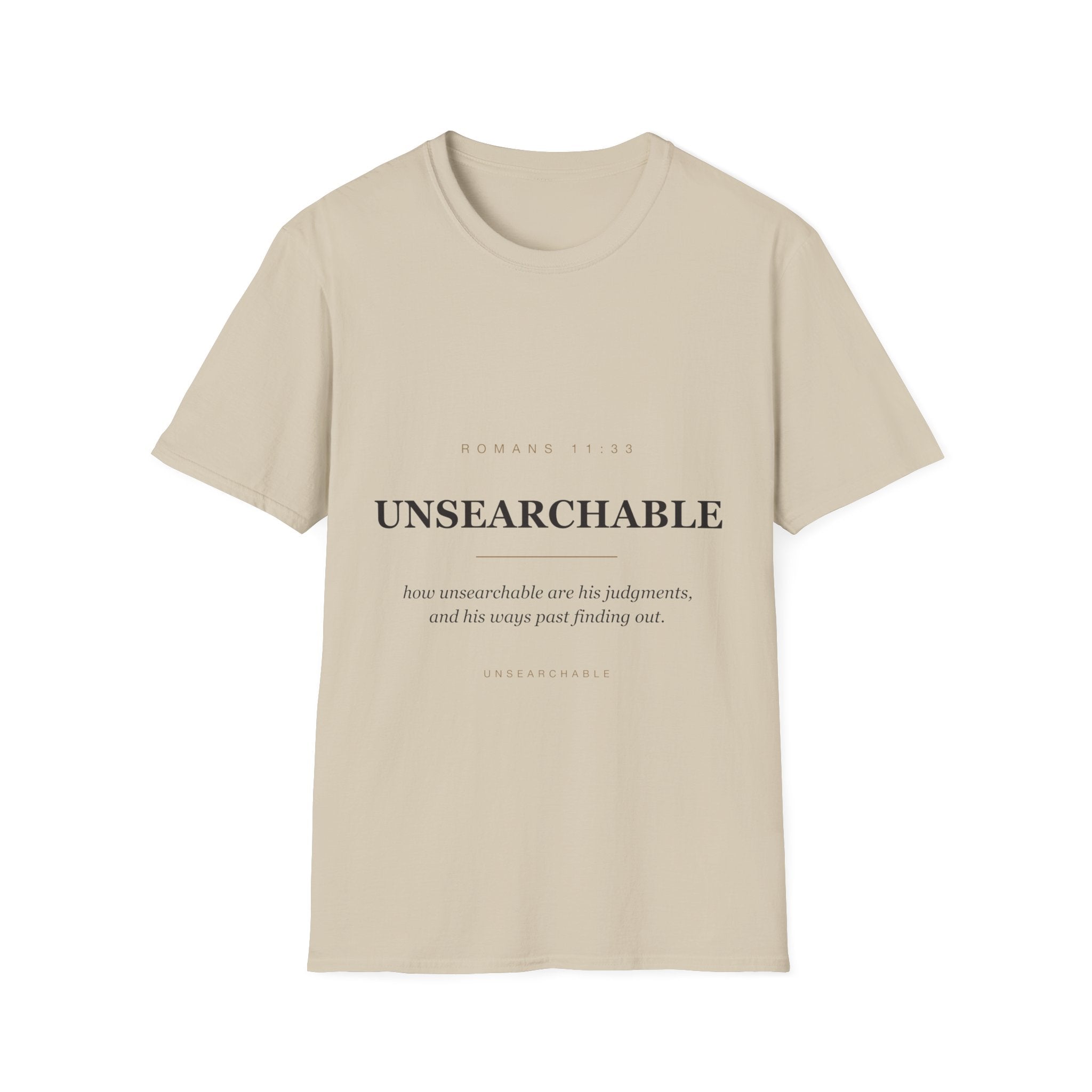 Unsearchable — Romans 11:33 Faith Tee (KJV)